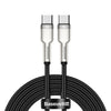 Baseus Baseus cable de datos metálico de la Serie Cafule de Tipo-C a Tipo-C 100W 2m - Negro - Bestmart