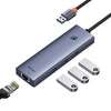 Baseus Serie OS-Baseus UltraJoy adaptador de 4 puertos (Entrada USB) - Gris espacial - Bestmart