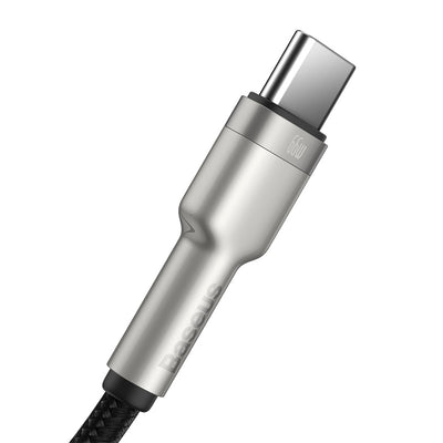 Baseus Baseus cable de datos metálico de la Serie Cafule de USB a Tipo-C 66W 0.25m- Negro - Bestmart