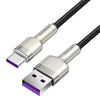Baseus Baseus cable de datos metálico de la Serie Cafule de USB a Tipo-C 66W 0.25m- Negro - Bestmart