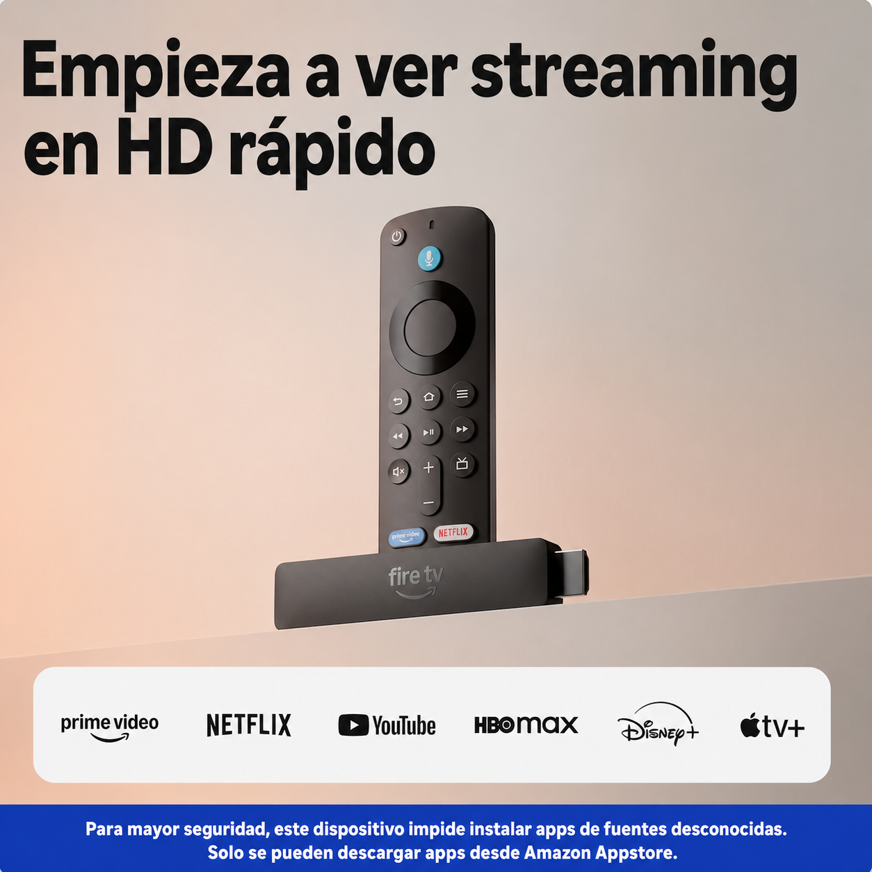 Amazon Fire TV Stick HD con Alexa 8GB (2026) Negro