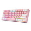 Teclado Gamer Redragon Fizz Pro K616 RGB Mecánico Español Rosado con Blanco