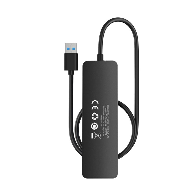 Adaptador HUB 50cm USB-A a USB 3.0 X 4 - 5 Gbps - Baseus UltraJoy Series - Negro