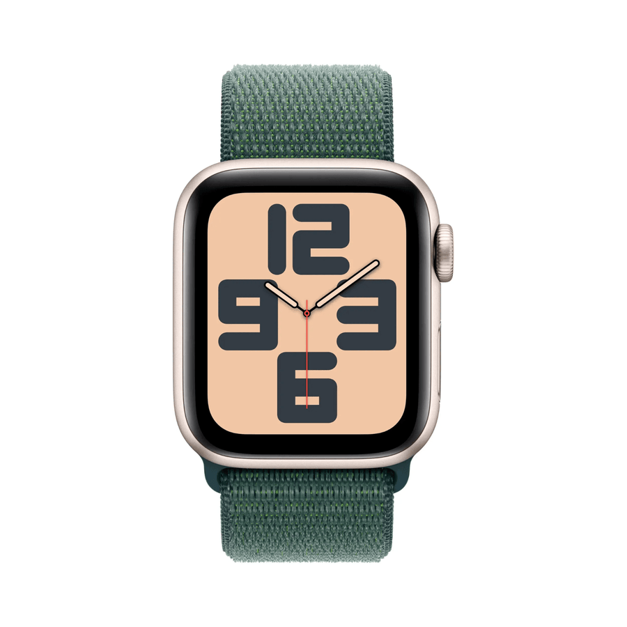 Apple Watch SE 2.ª Gen 2022 (GPS) Caja Starlight aluminio 40mm con Lake Green Sport Loop - Ajustable