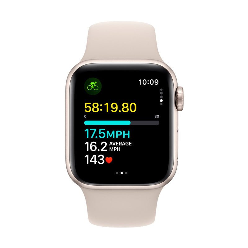 Apple Watch SE 2.ª Gen 2023 (GPS) Caja Starlight aluminio 40mm con correa sport Starlight - S/M - Bestmart