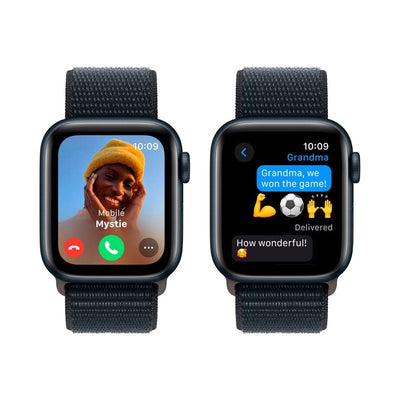 Apple Watch SE 2.ª Gen (GPS) Caja Midnight aluminio 44mm con correa sport Loop Midnight - Ajustable - Bestmart