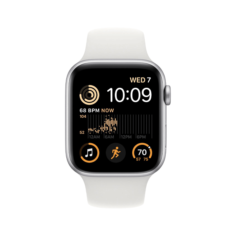 Apple Watch SE 2.ª Gen (GPS) Caja Silver aluminio 44mm con correa sport Blanco - M/L - Bestmart