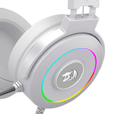 Audifono Gamer Redragon Lamia H320 RGB USB Blanco con Soporte - Bestmart