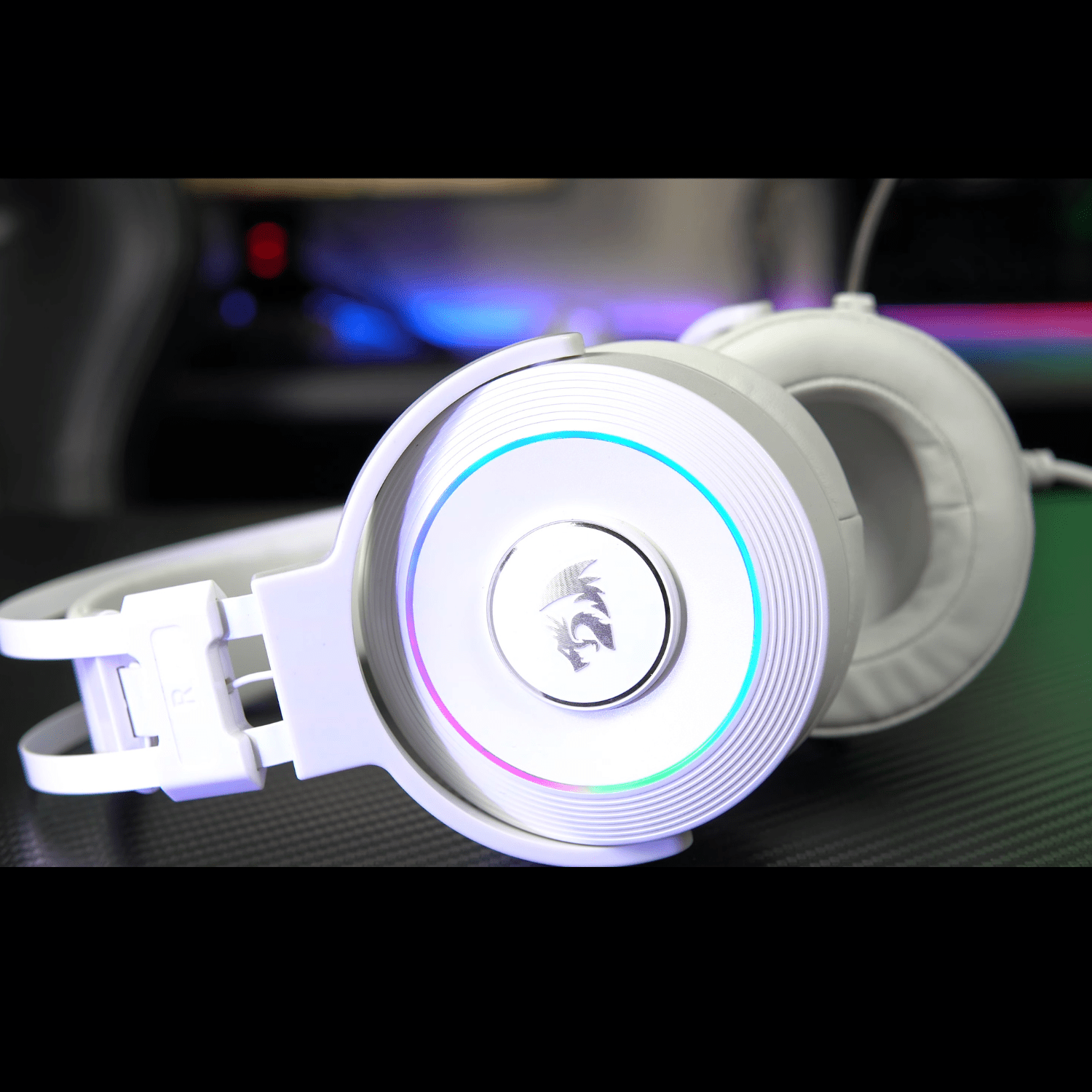 Audifono Gamer Redragon Lamia H320 RGB USB Blanco con Soporte - Bestmart