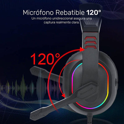Audifonos Gamer Redragon Ares H120 Rgb Conector 3.5 Negro - Bestmart