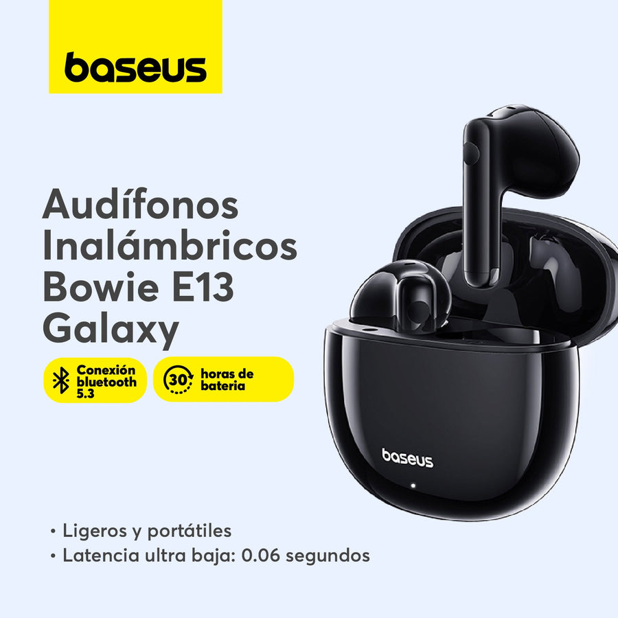 Audífonos Inalámbricos Baseus Bowie E13 Galaxy - Negro