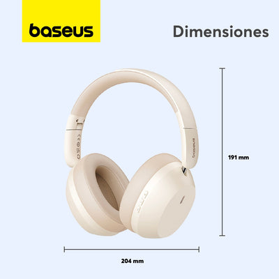 Audífonos Inalámbricos Bluetooth Baseus Bass 35 Max - Blanco - Bestmart