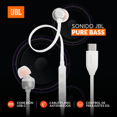 Audífonos JBL TUNE 310C - Blanco - Bestmart