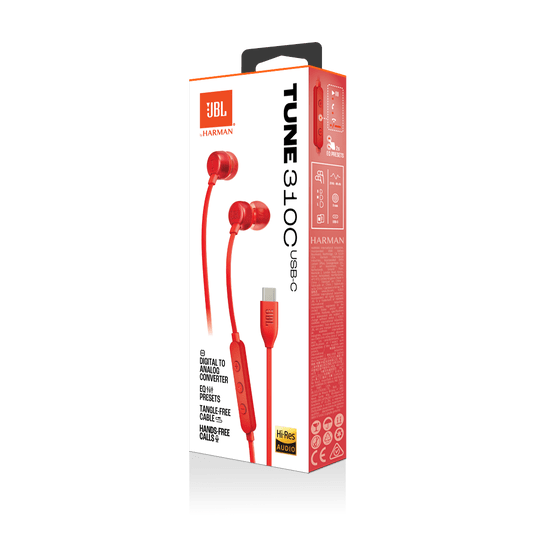 Audífonos JBL TUNE 310C - Rojo - Bestmart