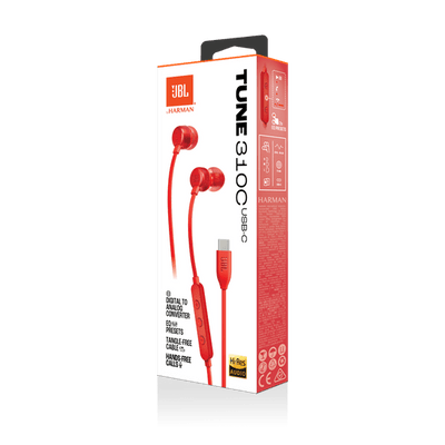 Audífonos JBL TUNE 310C - Rojo - Bestmart