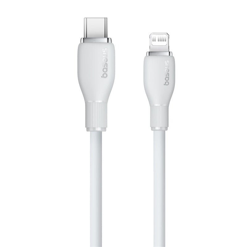 Cable de Carga Rápida Baseus USB-C a Lightning de 1,2 Metros - 20W - Series Pudding - Blanco