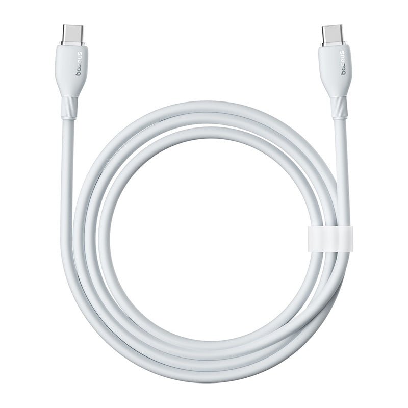 Cable de Carga Rápida Baseus Tipo - C a Tipo - C de 2 Metros - 100W - Series Pudding - Blanco - Bestmart