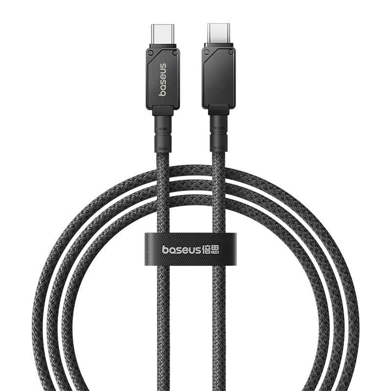 Cable de carga rápida Baseus Unbreakable Tipo C a Tipo C de 1 metro - 100W - Negro - Bestmart