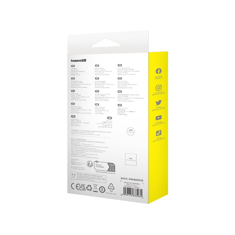 Cable de carga rápida Baseus Unbreakable USB a Lightning de 1 metro - 2.4A - Blanco - Bestmart