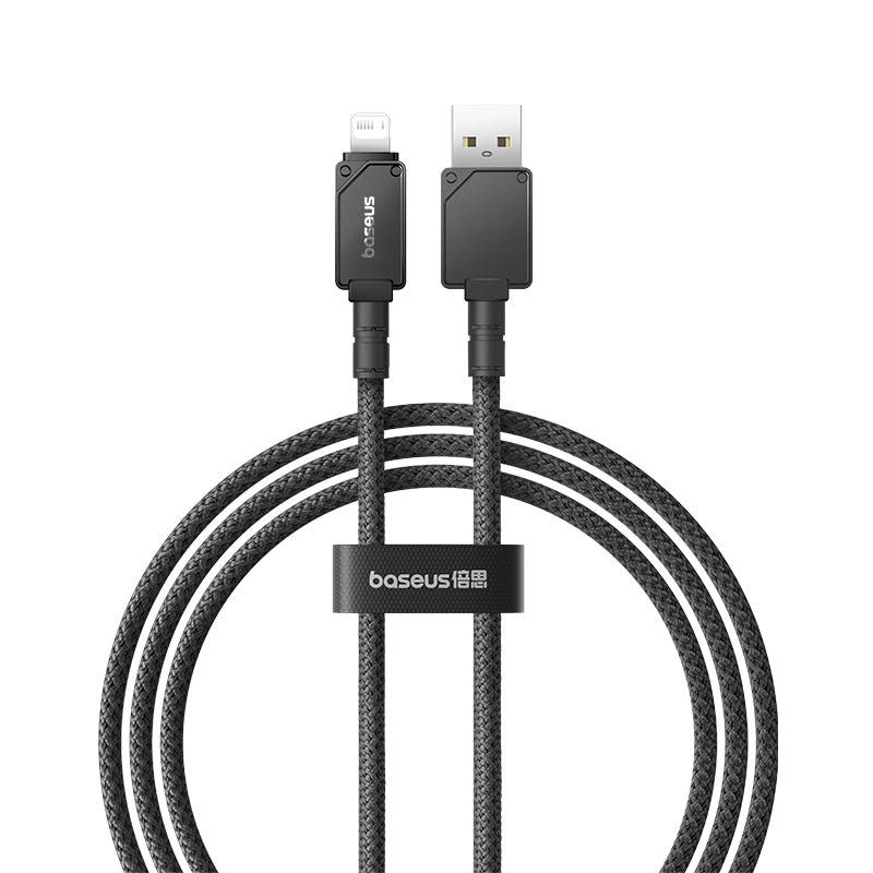 Cable de carga rápida Baseus Unbreakable USB a Lightning de 1 metro - 2.4A - Negro - Bestmart