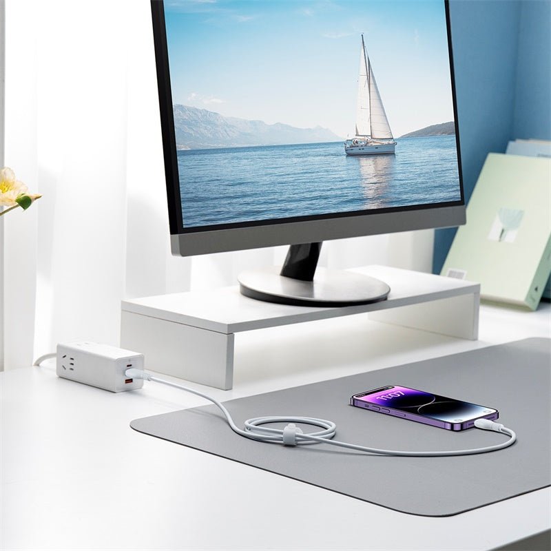 Cable de Carga Rápida Baseus USB - C a Lightning de 2 Metros - 20W - Series Pudding - Blanco - Bestmart