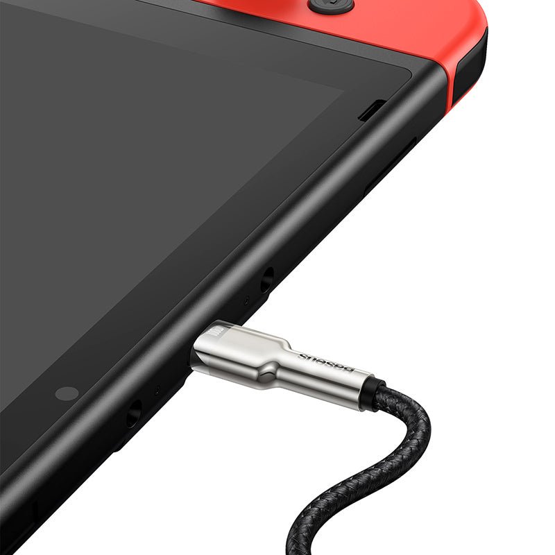 Cable de Carga Rápida Metálico Baseus USB-C a USB-C de 2 Metros - 100W - Serie Cafule Premium - Negro