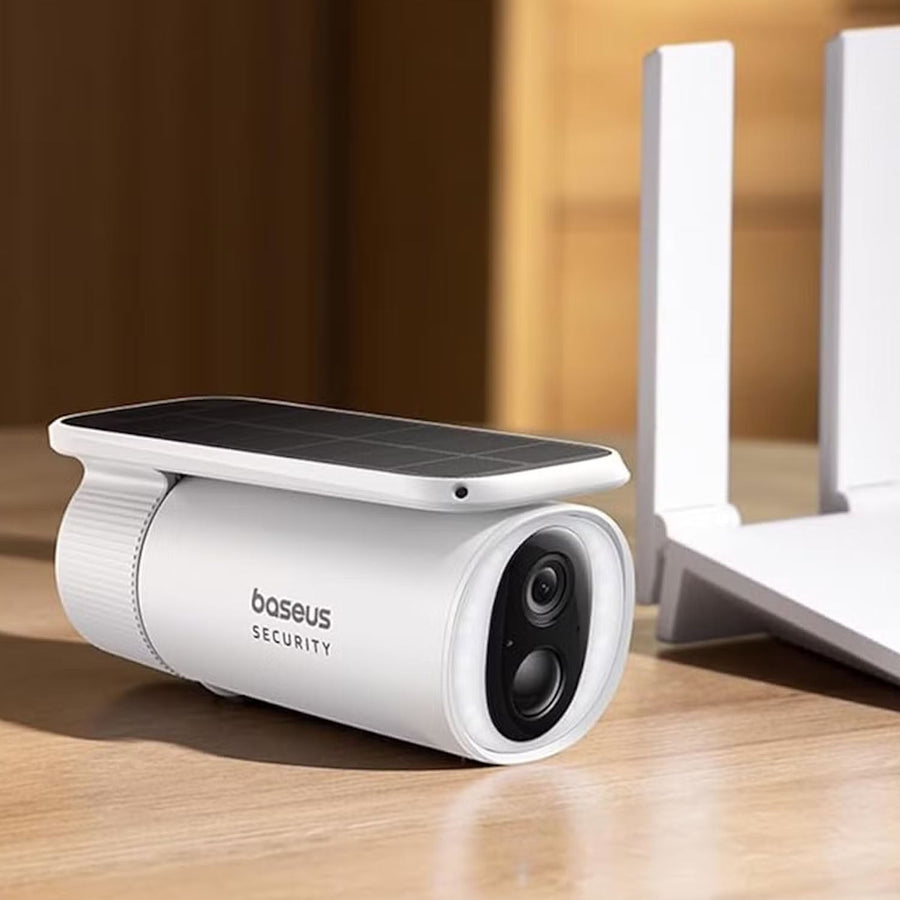 Cámara de seguridad exterior con panel solar Baseus S1 2K Blanca