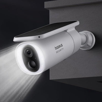 Cámara de seguridad exterior con panel solar Baseus S1 2K Blanca - Bestmart