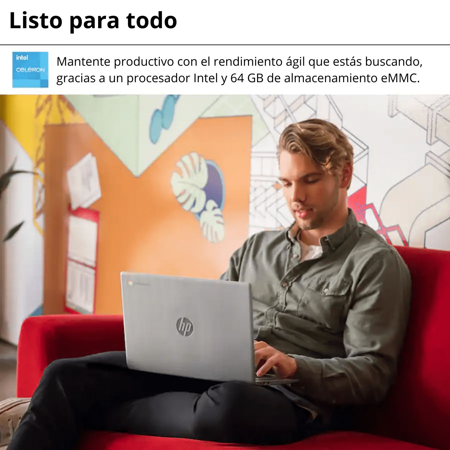 Chromebook HP 14" Intel Celeron N4500 4GB RAM 64GB eMMC Gris - Bestmart