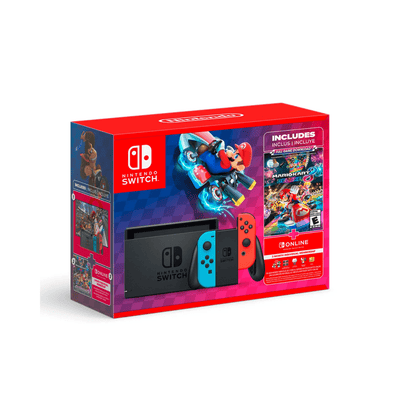 Consola Nintendo Switch V2 Neon con Mario Kart 8 Deluxe - Bestmart