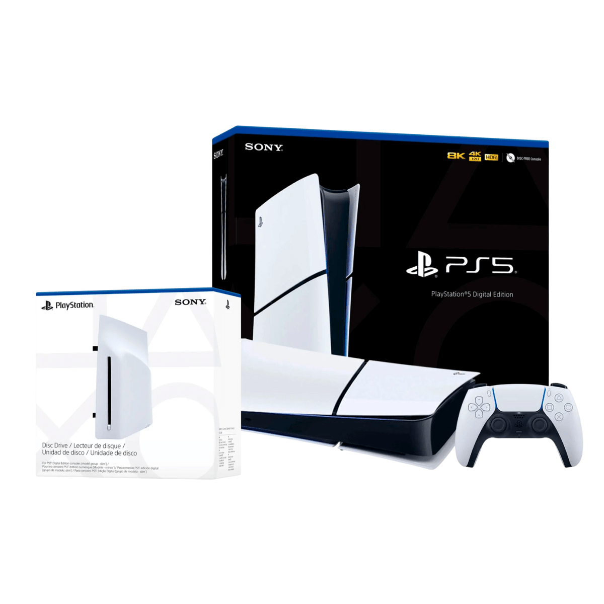 Consola Sony Playstation 5 Slim Edición Digital + Unidad de disco externa - Bestmart