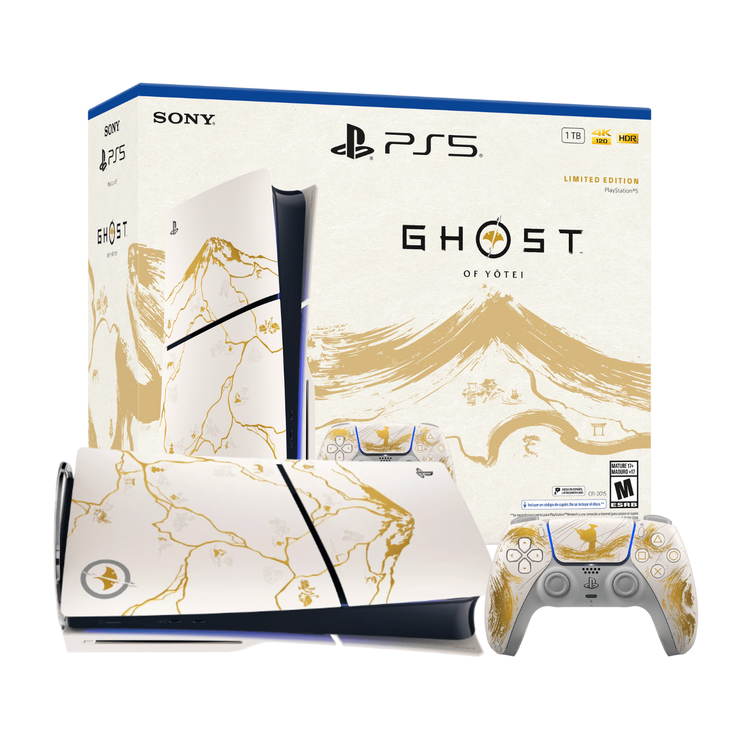 Consola Sony PS5 Slim Ghost of Yotei Bundle Gold Edición Disco - Bestmart