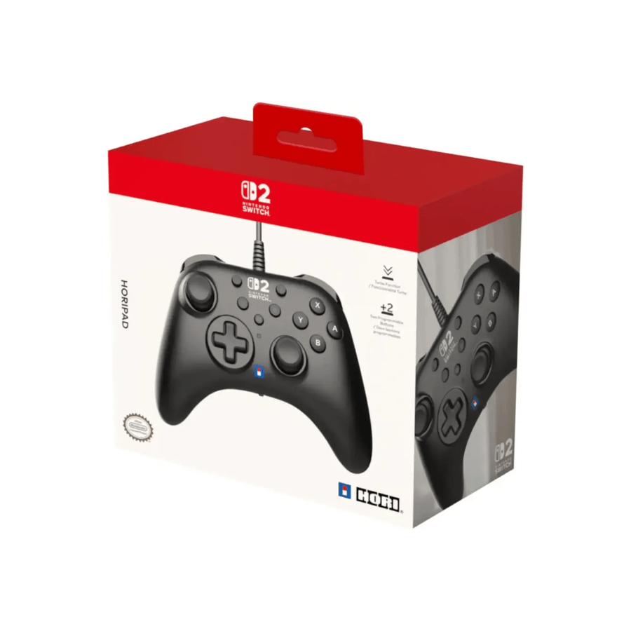 Control Alambrico Horipad Turbo para Nintendo Switch 2 - Negro