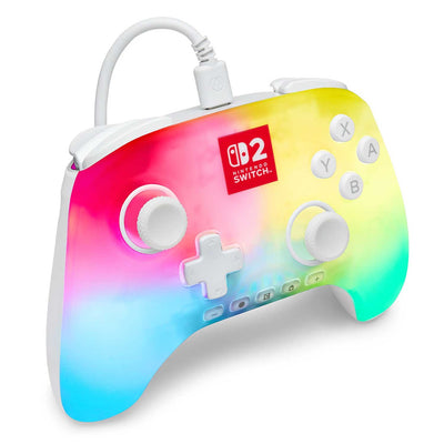 Control con Cable PowerA Advantage Lumectra para Nintendo Switch 2 Blanco - Bestmart