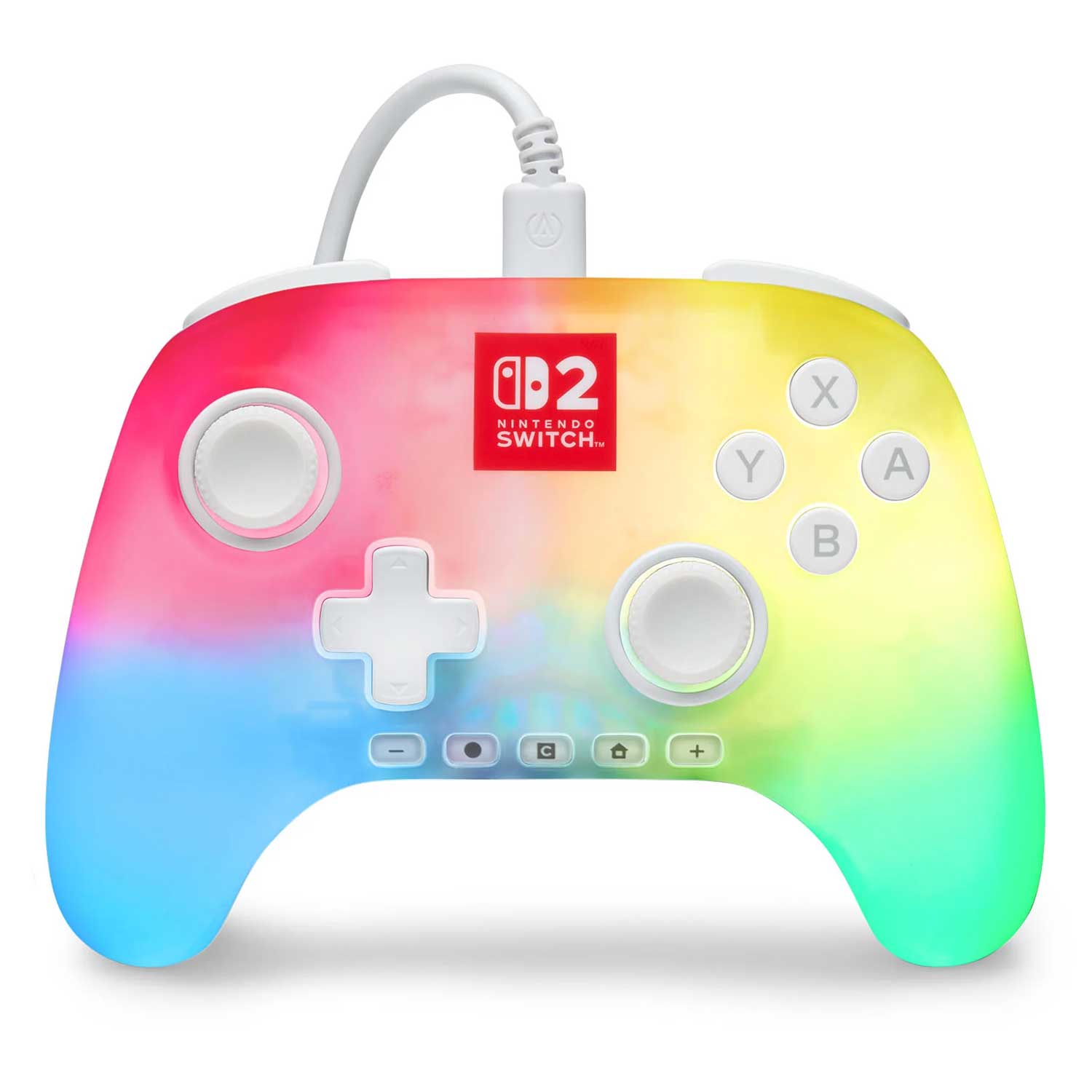 Control con Cable PowerA Advantage Lumectra para Nintendo Switch 2 Blanco - Bestmart