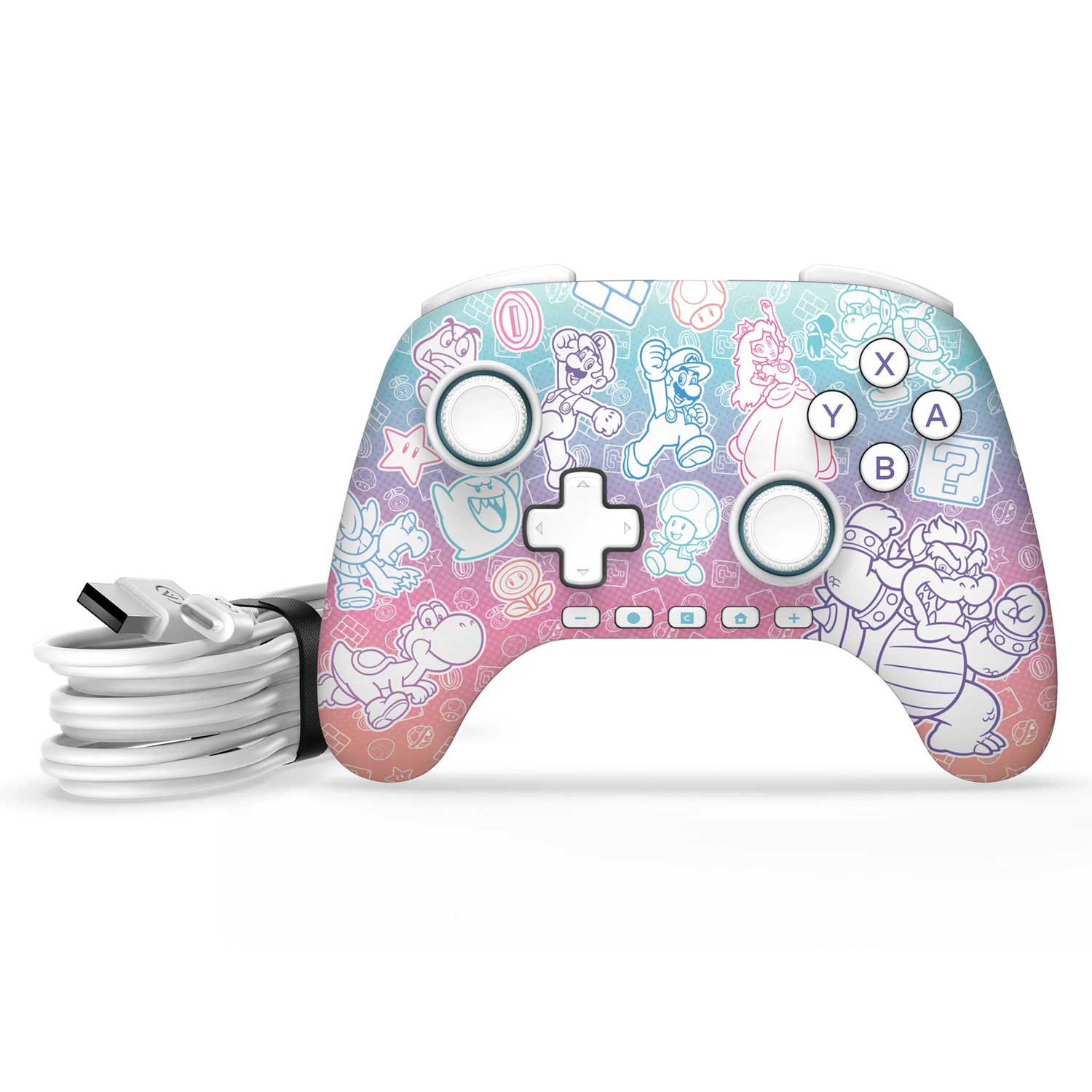 Control con Cable PowerA Advantage Super Mario Bros. Reino Champiñón Nintendo Switch 2 - Bestmart