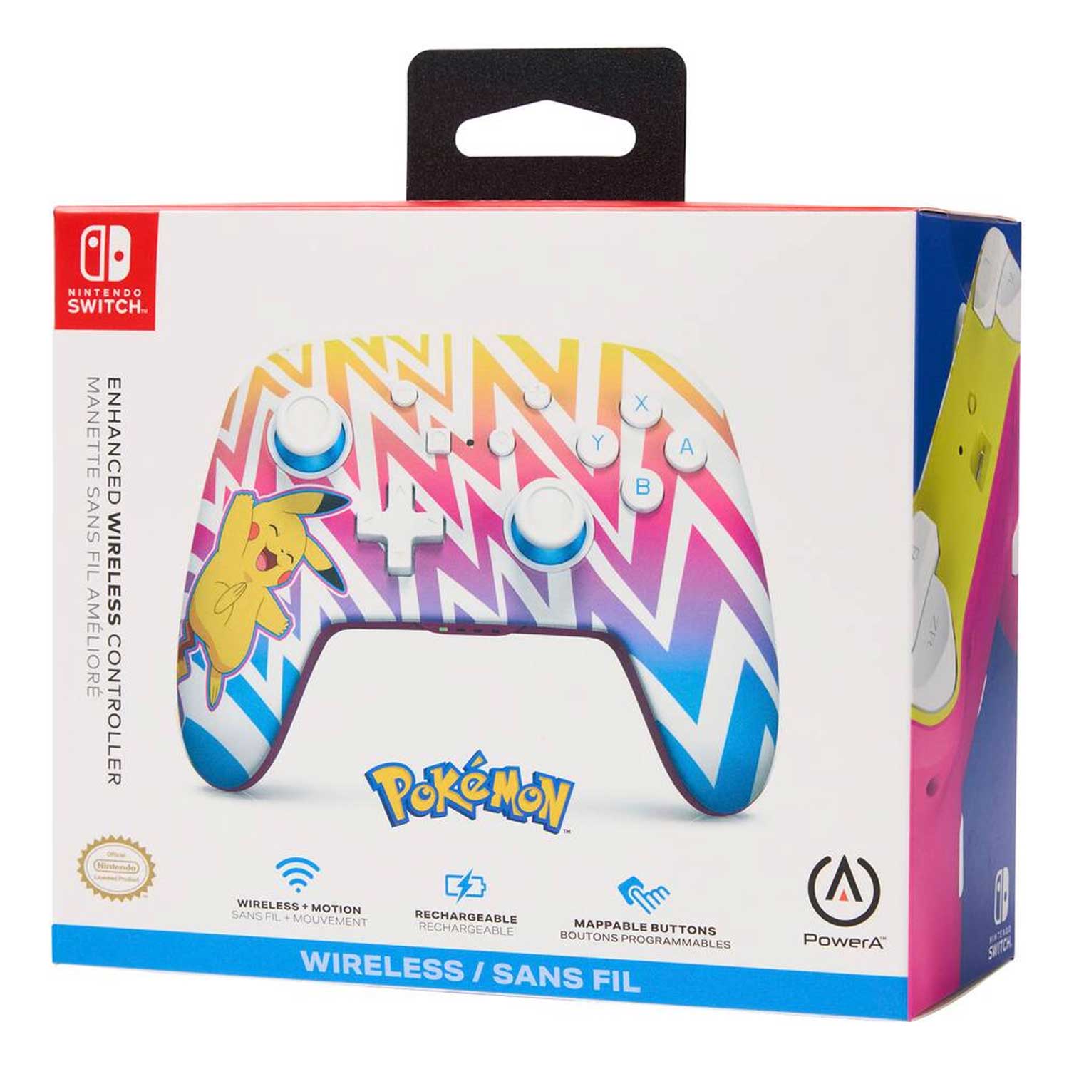 Control Inalámbrico PowerA Enhanced Pokémon Pikachu Vibrant para Nintendo Switch - Bestmart