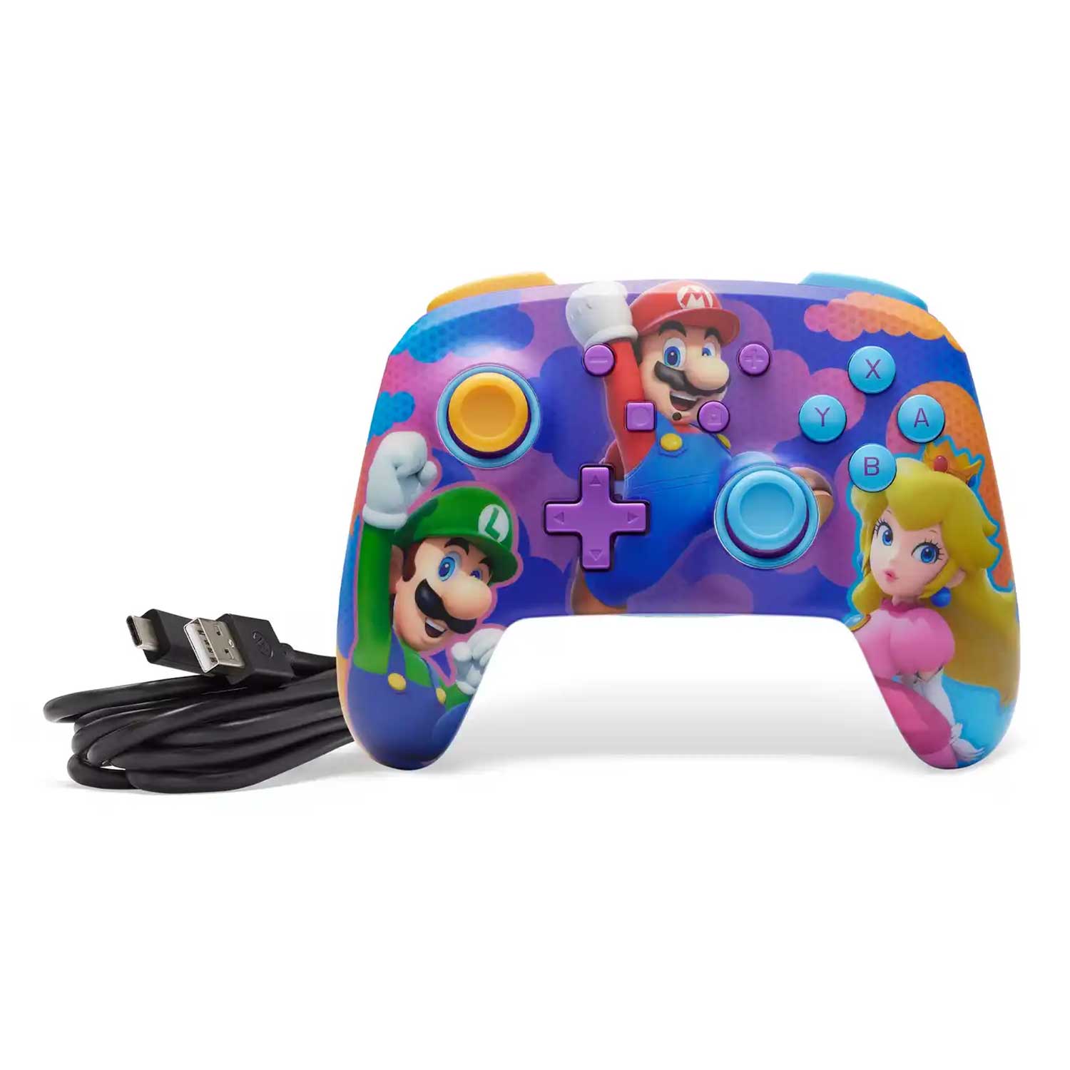 Control Inalámbrico PowerA Enhanced Super Mario Bros. Splash Heroes Nintendo Switch - Bestmart