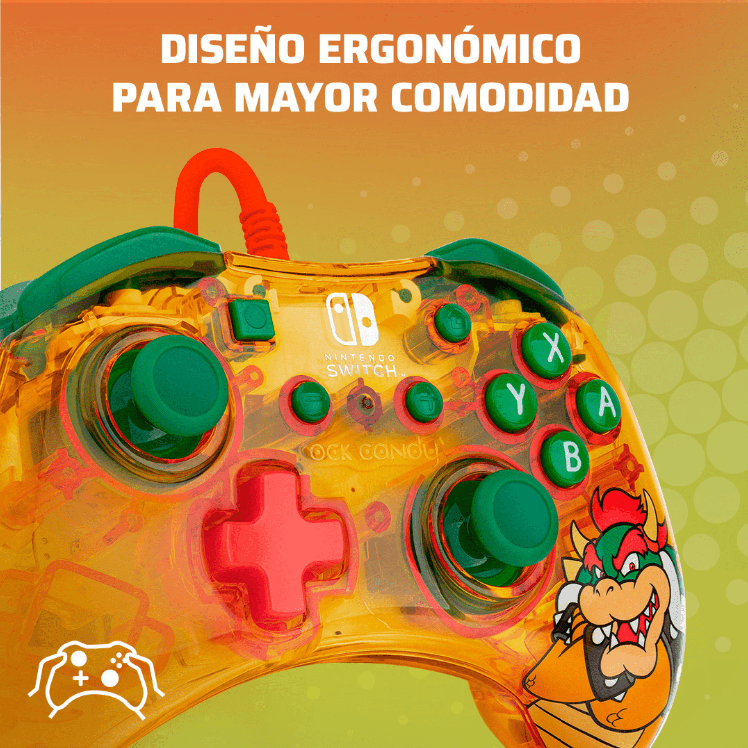 Control PDP Nintendo Switch Con Cable Rock Candy Bowser - Bestmart