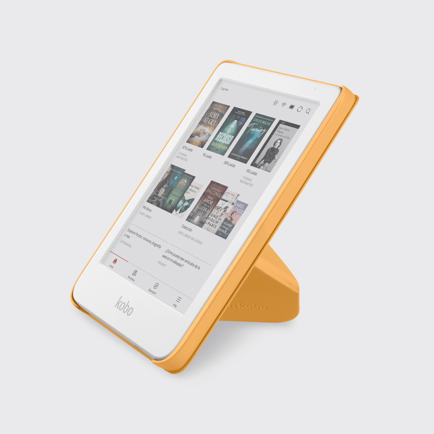 Funda Protectora SleepCover para Kobo Clara BW/Colour Amarillo - Bestmart