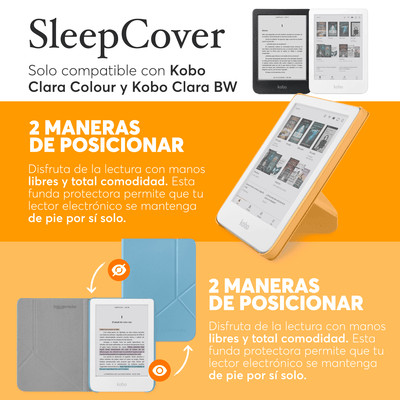Funda Protectora SleepCover para Kobo Clara BW/Colour Amarillo - Bestmart