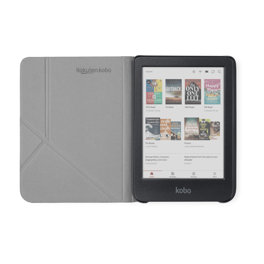 Funda Protectora Premium SleepCover para Kobo Clara BW/Colour Rojo