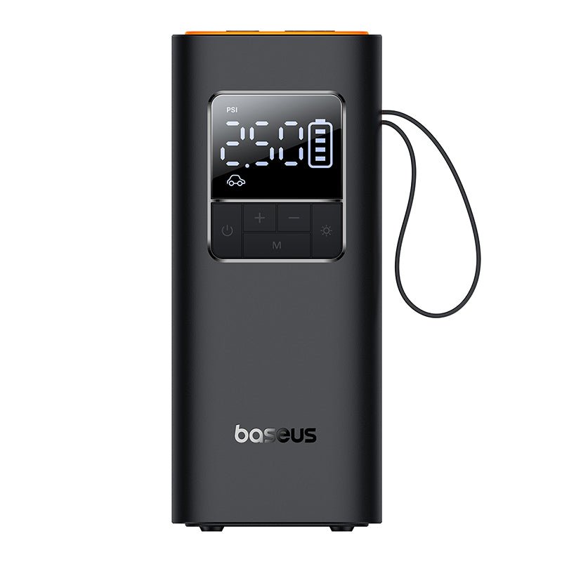Inflador Inalámbrico Baseus para Autos Motos Bicicletas con Pantalla Digital - SuperMini Pro - Negro