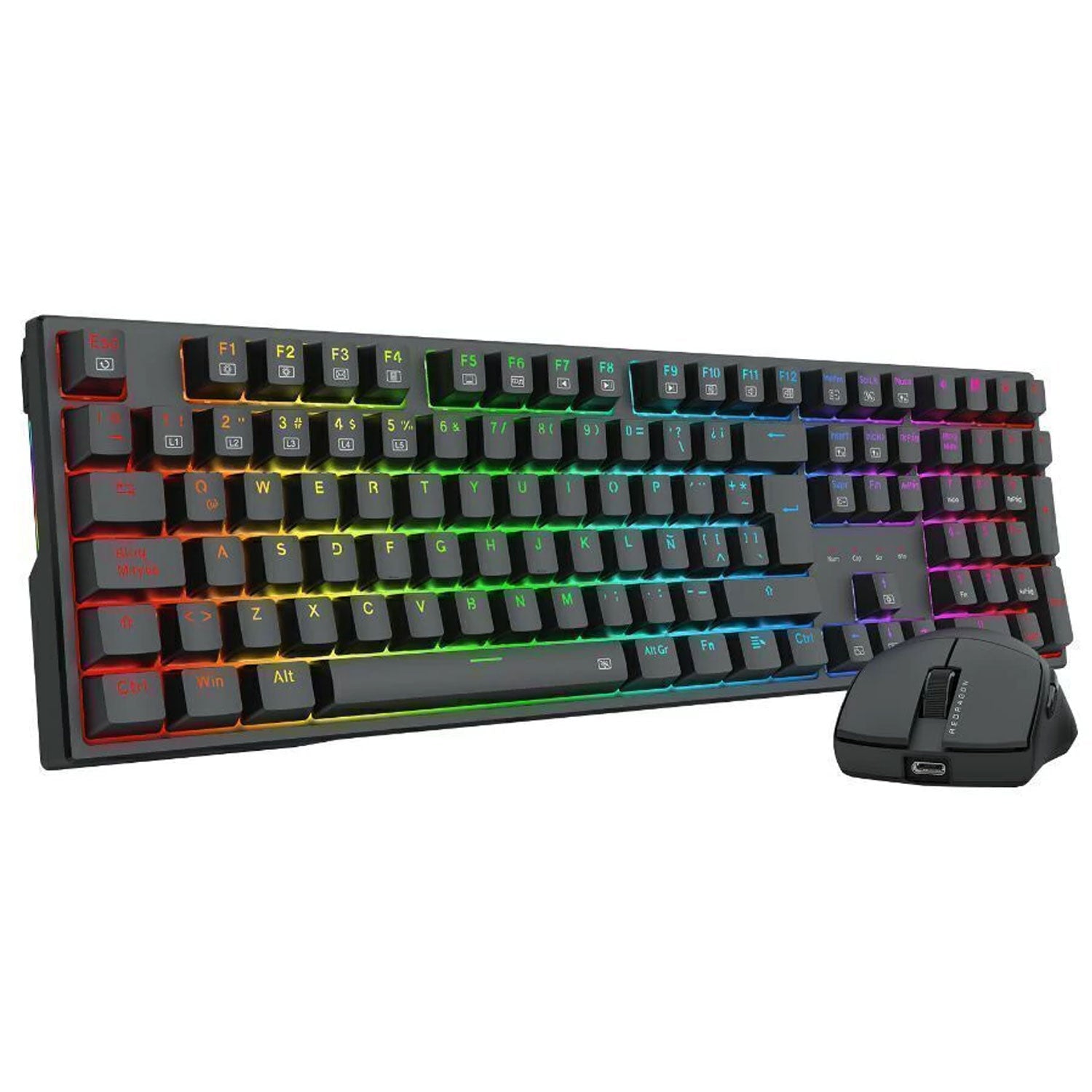 Kit Gamer Redragon Teclado Trundle K668 Mecánico + Mouse King M724 - Bestmart