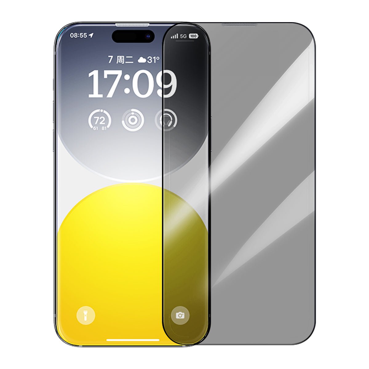 Lámina Protectora Baseus Anti Espía para iPhone 15 Plus - Diamond Series