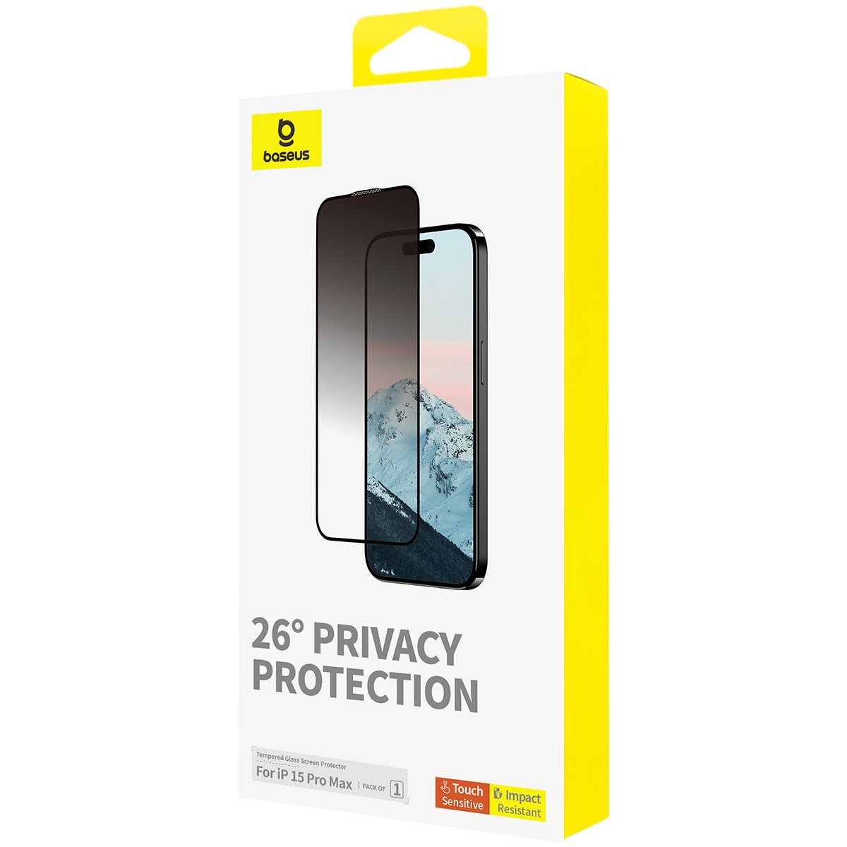 Lámina Protectora Baseus Anti Espía para iPhone 15 Pro Max - Diamond Series - Bestmart