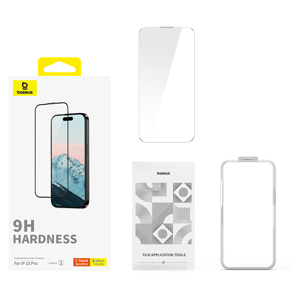 Lámina Protectora Baseus de Vidrio Templado para iPhone 15 Pro - Diamond Series - Bestmart