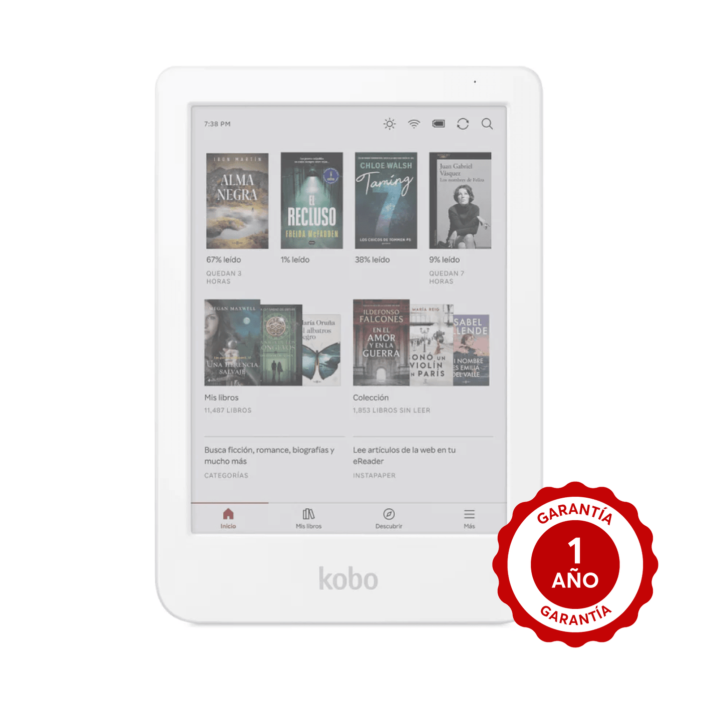 Lector E Reader Kobo Clara Colour HD 6" Waterproof 16GB Blanco