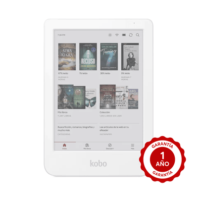 Lector E Reader Kobo Clara Colour HD 6" Waterproof 16GB Blanco - Bestmart