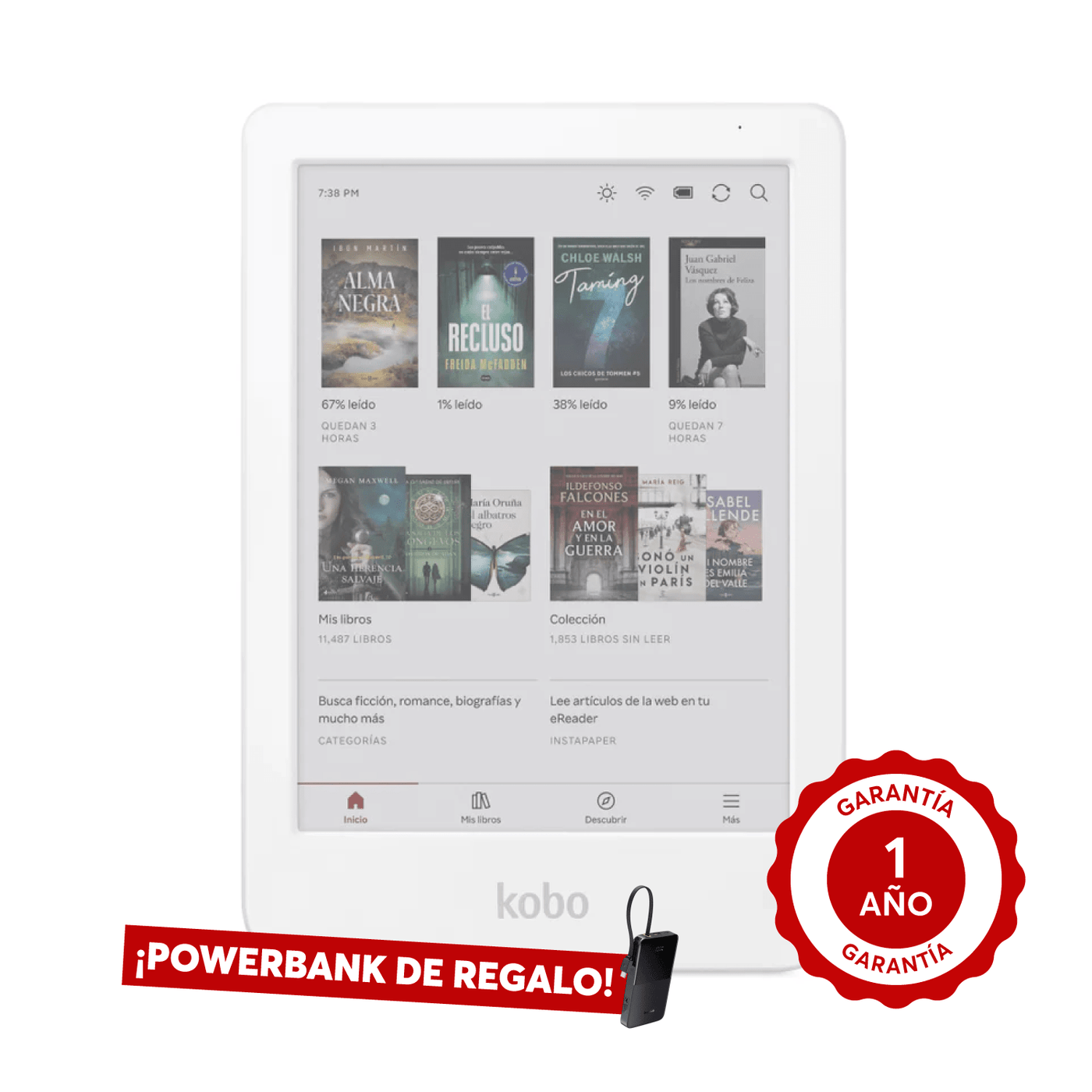 Lector E Reader Kobo Clara Colour HD 6" Waterproof 16GB Blanco